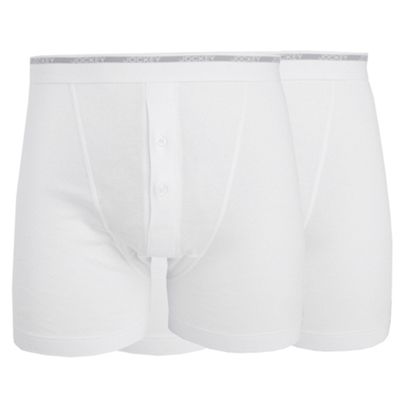 Jockey Pack of two white boxers